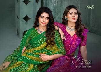 STAR CHIFFON 131 EDITION BY RUCHI CHIFFON SAREE MANUFACTURER IN INDIA